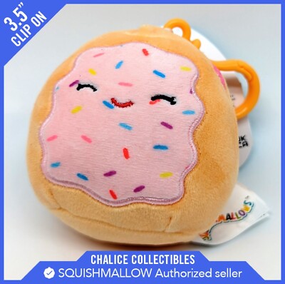 Squishmallow Kellytoy Plush Sp Food Fresa as Pastry Clip On Keychain  NWT