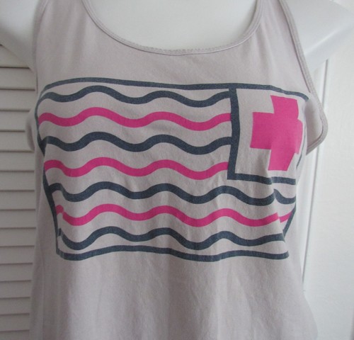 PINK + DOLPHIN GRAPHIC LOGO TANK TOP T SHIRT - SIZE X LARGE - Picture 3 of 5