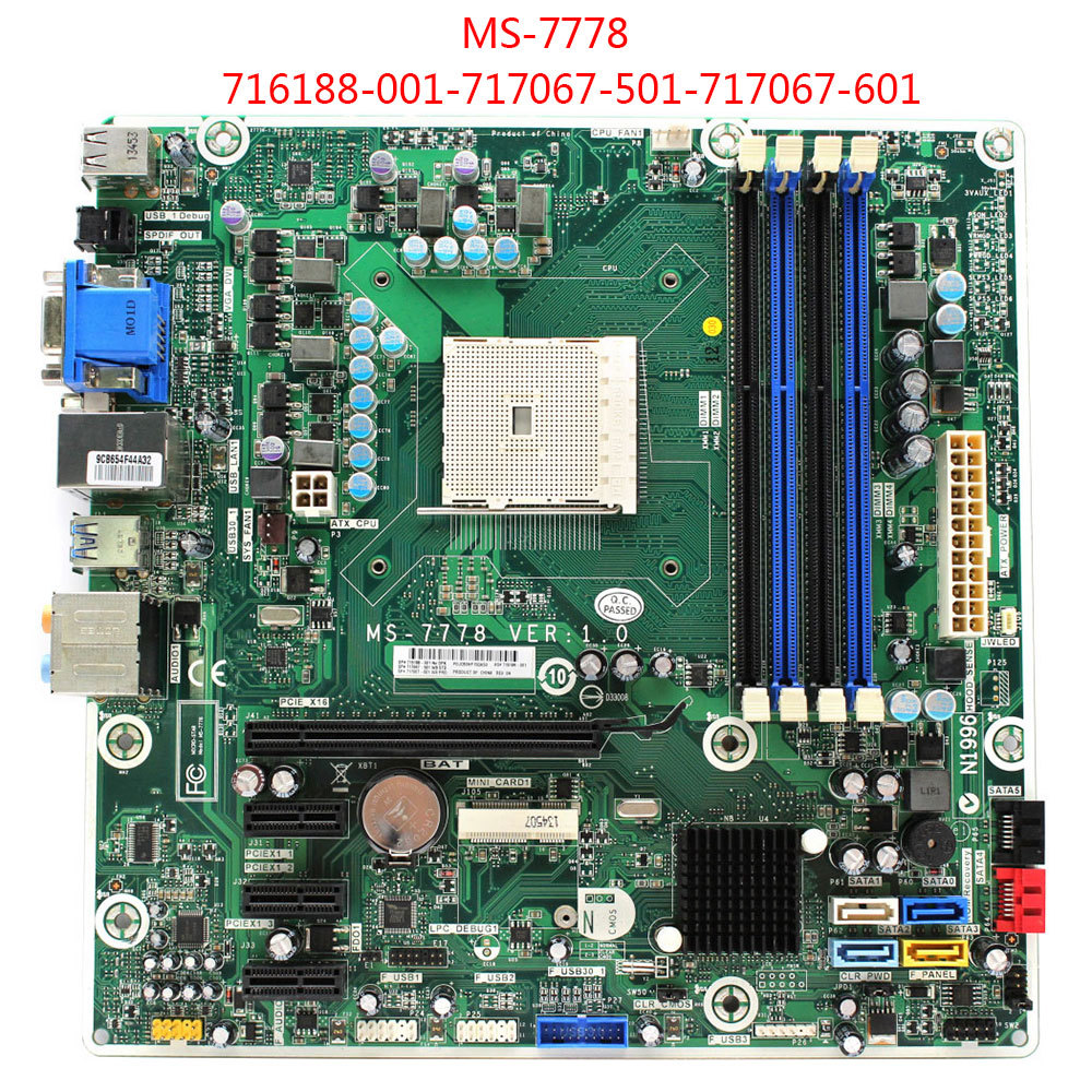 for HP Jasmine MS7778 Ver1.0 AMD Motherboard FM2 716188001 Fully