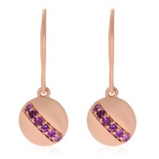 XEN Ohrhänger mit 12 Amethyste ca. 0,26 ct. rosèvergoldet