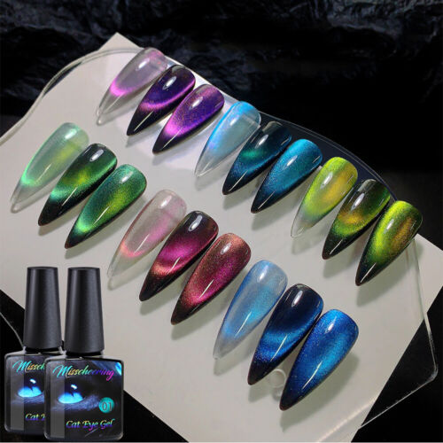 Magnetic Gel Polish Shiny Glitter Cats Eye Gel Nail Polish Soak Off UV Gel Nail.