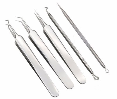 Needle Blackhead Remover Pimple Extractor Popper Acne Blemish Comedone Set 5 pcs