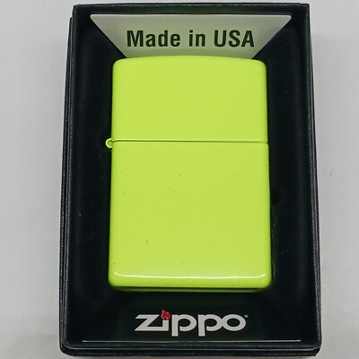 ZIPPO® LIGHTER ZIPPO Zippo Neon Yellow 28887 | eBay