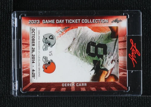 2023 Leaf Game Day Ticket Collection Derek Carr #TC-35