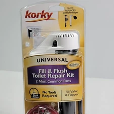 Korky 818BP QuietFILL Toilet Fill Valve & Premium Flapper Kit Universal Adjusts