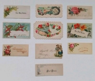 Antique Calling Cards Remember Me when this you see Absent but dear  more  #6