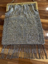 Vintage Rare French Steel Cut Micro Beaded 1920 s Art Deco Bag