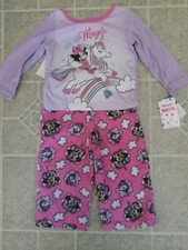 NWT Toddler Fleece Pajamas 2-Piece or Zip-Up assorted prints  sizes 2T