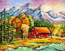 Original Oil Painting Rocky Mountain Colorado Landscape Travel Art 14x11 inches