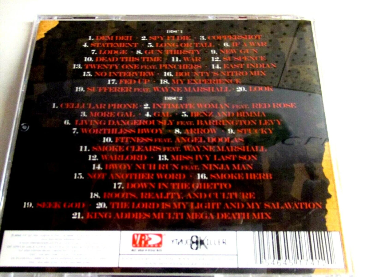 BOUNTY KILLER -NAH NO MERCY -THE WARLORDS SCROLL -2 CD SET - LIKE NEW