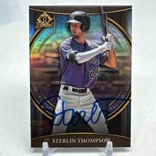 2023 Bowman Chrome #BI-14 Sterlin Thompson Invicta Colorado Rockies SIGNED