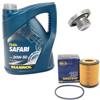 MotoröL ÖLfilter SH4784P 20W50 5Liter + ÖLablassschraube FüR Opel Vectra Zafira