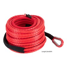 1/2x85ft Synthetic Winch Rope 31500LBS w/ Hook Truck Car Tow Recovery Cable.