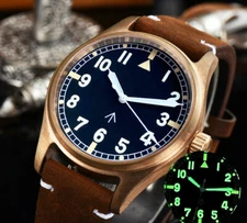 CUSN8 solid Bronze case 39mm Tandorio black dial NH35A automatic mens watch 