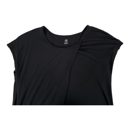 GAIAM Top Women's Size MEDIUM Black Active T-Shirt Split Back Activewear - Picture 3 of 4