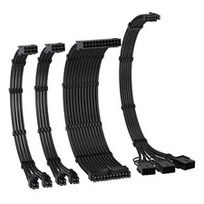 PCIE 5.0 12VHPWR Sleeved Cable Kit 16AWG Power Supply Cable Extension PC PSU ...