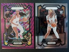 (2) 2024 Panini Prizm Purple Wave Angel Reese Prizm RCs # 38, 44 " Chicago Sky "