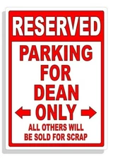 Personalized Parking Sign Wall Decal Metal Sign No Parking Customized for DEAN