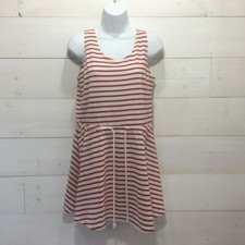 Monnani Dress Women's Size Small Red White Striped Nautical Boating Made Korea