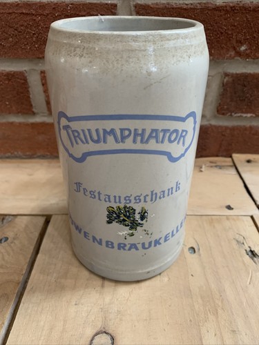 Triumphator Festausschank Lowenbraukeller Vintage Beer Stein
