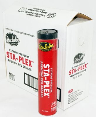Case of 10 CRC SL3190 STA-LUBE Sta-Plex Extreme Pressure Premium Red Grease 14oz