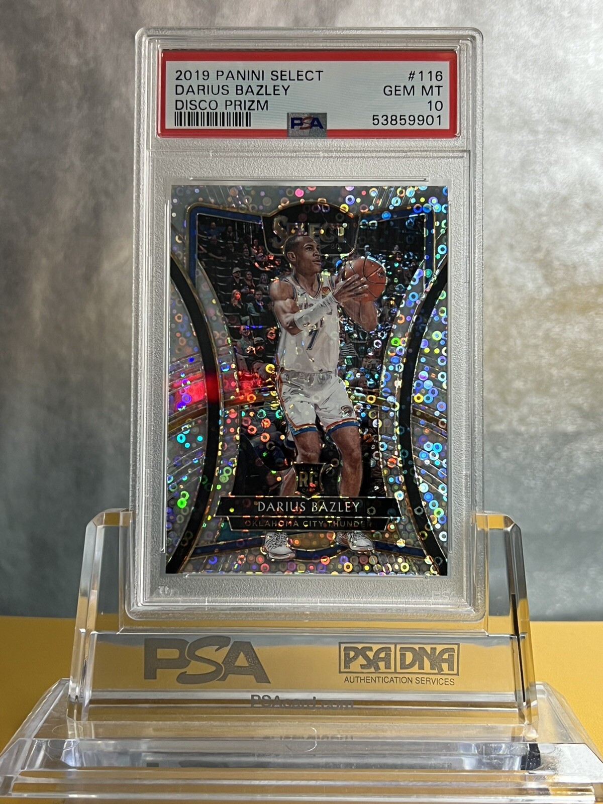 2019 Panini Select Disco Prizm #116 Darius Bazley RC Rookie Gem Mint PSA 10🔥OKC