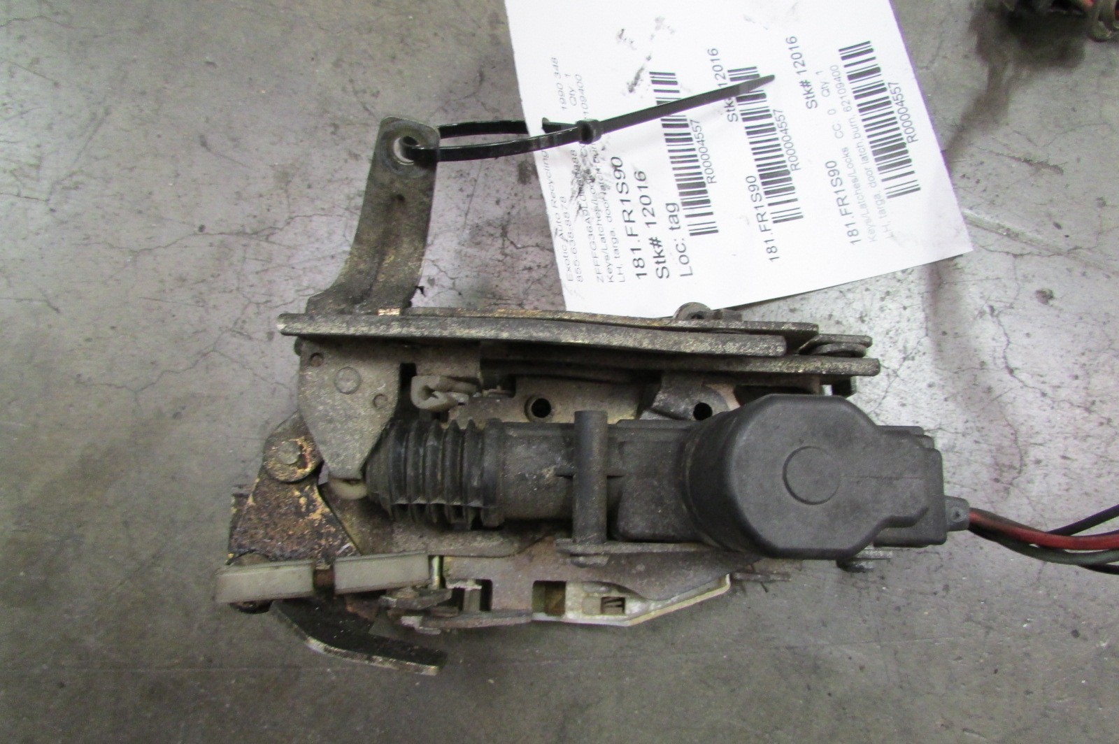 Ferrari 348 Targa LH, Left Door Lock Latch, Burned, P/N 62109400