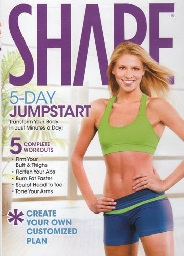 SHAPE 5 DAY JUMPSTART EXERCISE DVD 5 WORKOUTS NEW SEALED EXERCISE TONING AEROBIC - Imagen 1 de 2