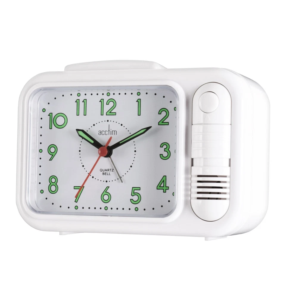 Acctim Sonnet Analogue Alarm Clock Non Ticking Sweep Luminous Hands Bell Alarm - Image 2 of 2
