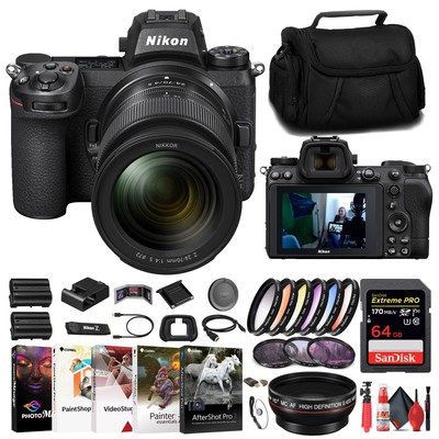 Nikon Z7 II Mirrorless Camera W/ 24-70mm f/4 Lens + 64GB Card + Filter Kit +