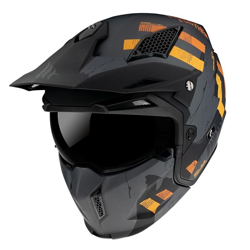 MT Streetfighter Skull Modular Helmet Motorcycle Adventure Bike Lid Graphic  MED