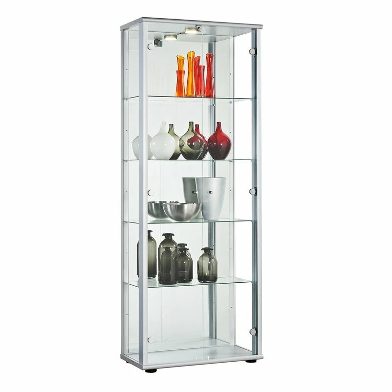 Silver curio cabinet deals