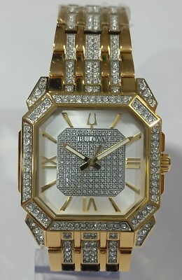 BULOVA OCTAVA GOLD-TONE ACCENTS MEN'S WRIST WATCH JMB-29