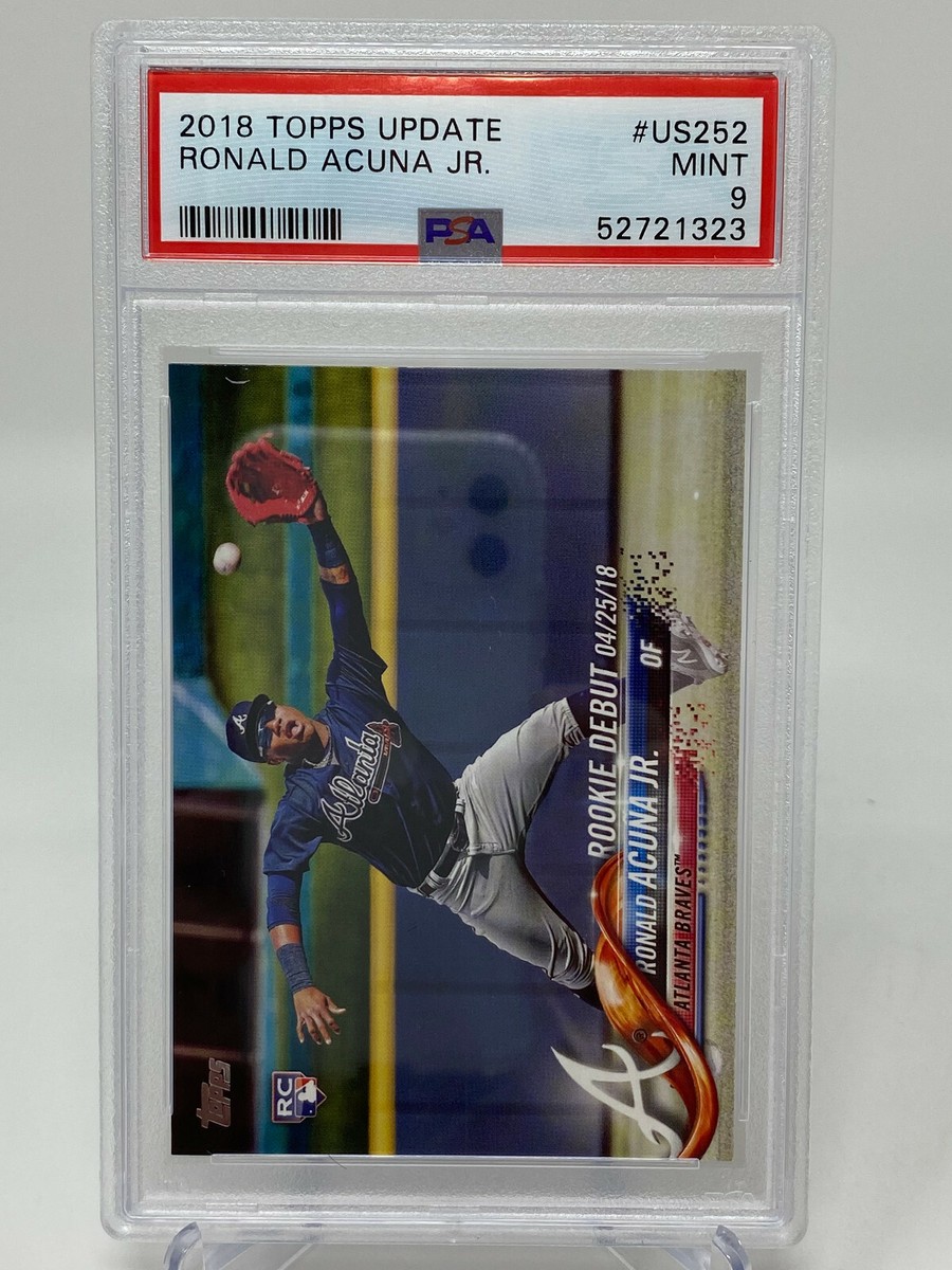 2018 Topps Update Ronald Acuna jr. ROOKIE CARD RC PSA 9 | eBay