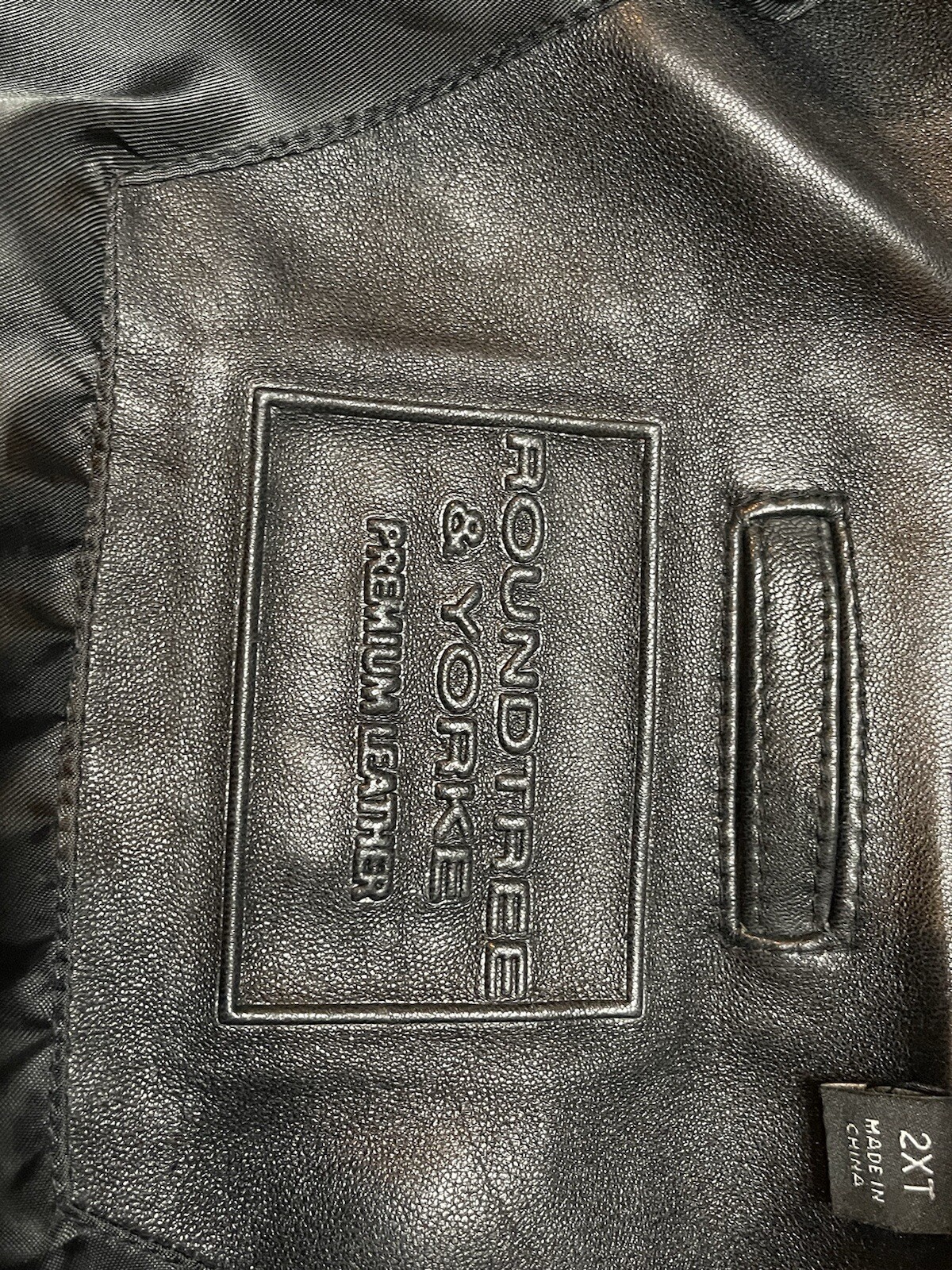 Leather Jacket (Premium - Lambskin) BLACK Men’s  Roundtree  & York,  SIZE 2XT image 5