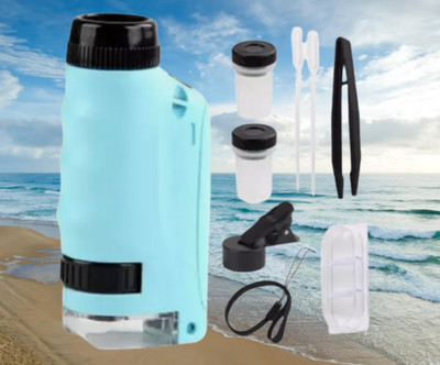 Mini Microscope for Kids, Portable Microscope, LED Lighting Small Handheld