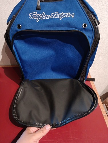 Troy Lee Designs Backpack Racing Team Moto Multi Pocket Blue EUC - Picture 4 of 7