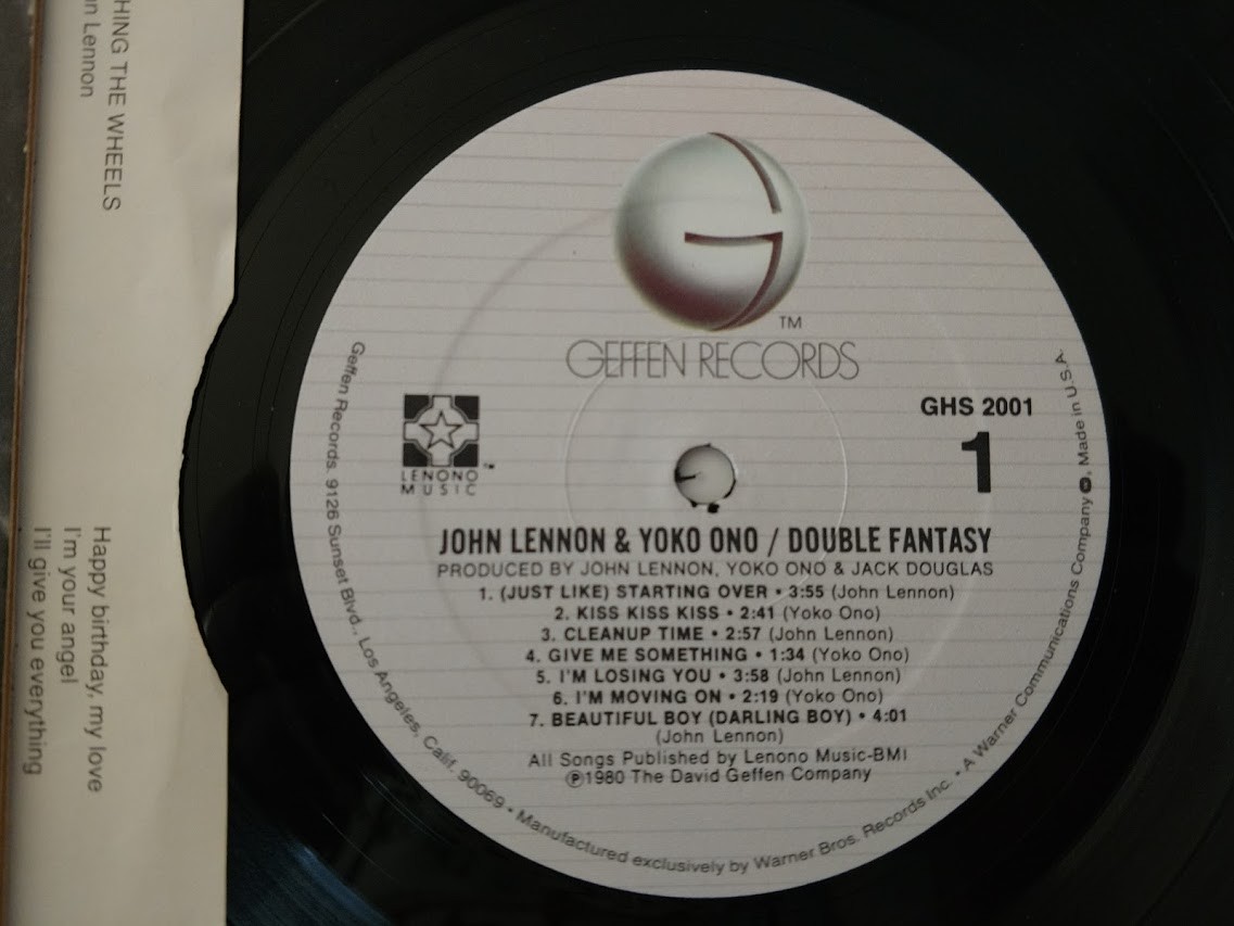 JOHN LENNON YOKO ONO LP DOUBLE FANTASY 1980 GEFFEN GHS 2001 1ST