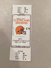 1990 AFC Championship Football Phantom Ticket Cleveland Browns Denver Broncos