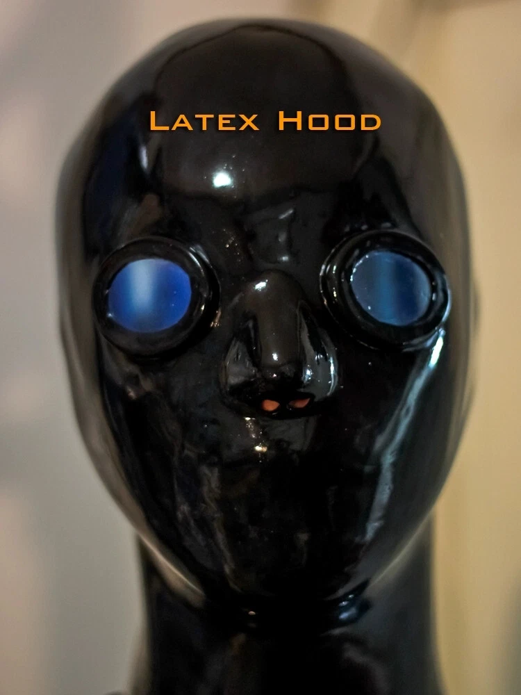 1.2mm latex molded mask with mirror glass frame fits 56-60cm