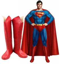 Superman Red Halloween Lng Cosplay Shoes Boots