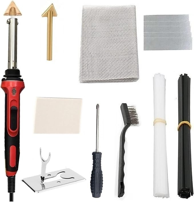 Saldatrice per Plastica 220W Kit di Riparazione Rapida con LED