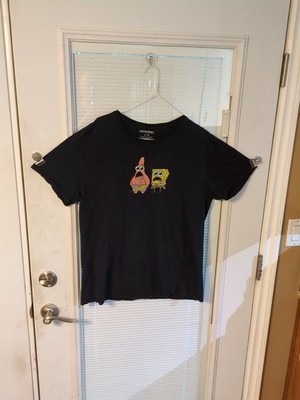 SpongeBob SquarePants T-Shirt Mens Large back hit Rare Graphic Black ___110