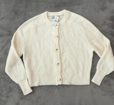 NWT Loft Cream Chunky Sweater Cardigan Womens XS Oversized 2026