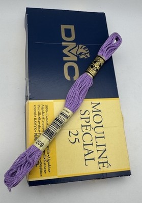 DMC Embroidery Floss Box Of 12 Skeins- Purple #209 (New Old Stock)