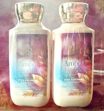 Bath Body Works Amber Blush Shea/Vitamin E Body Lotion 8oz Lot of 2 NEW SEALED