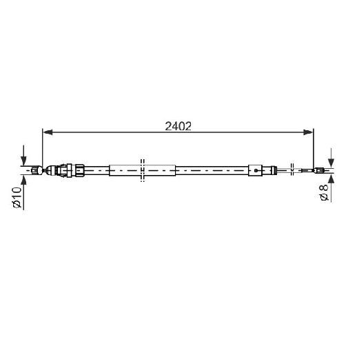 2X Handbremsseil Hinten FüR Peugeot Partner 5 1.2 1.6 08 Bis 18 Bosch 9HJ NFU-image