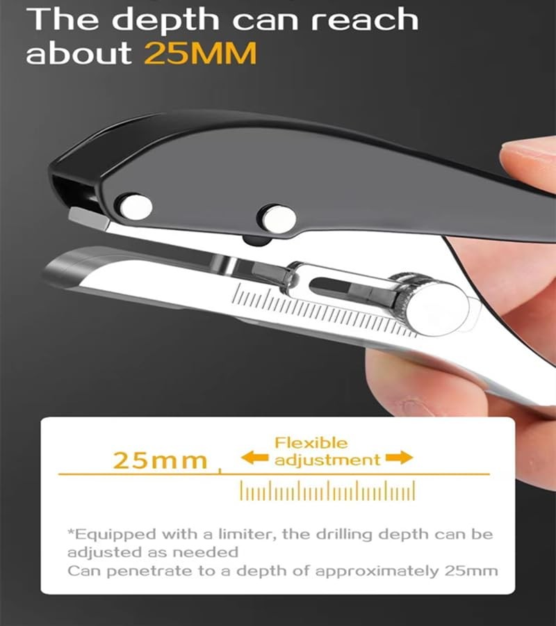 5/16 inch-8mm Heavy Duty Hole Puncher Round Single Hole Punch Badge Hole Punc...