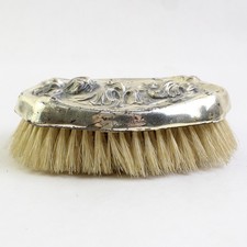 Antique Quadruple Plate Silver Plated Brush Embossed Floral Pattern
