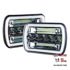Super Bright Pair 7x6 5x7 Headlights 6052 6054 H5054 H6054 Hi/Low Sealed Beam